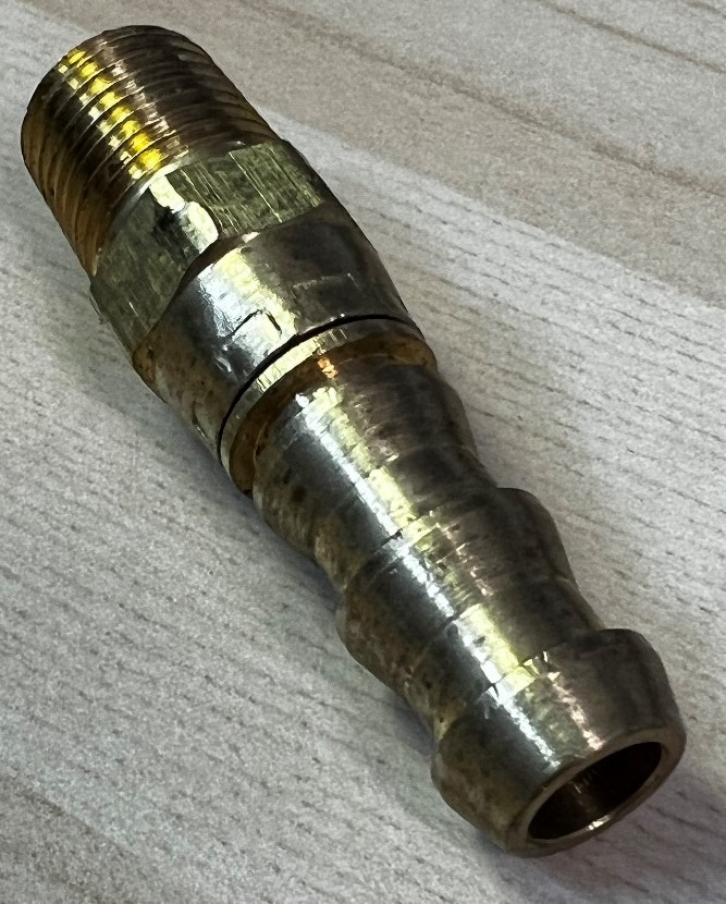 1-4英寸MNPT X 1-2英寸软管内径倒钩软管配件宝塔接头